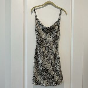 MORA Snake Print Mini Dress